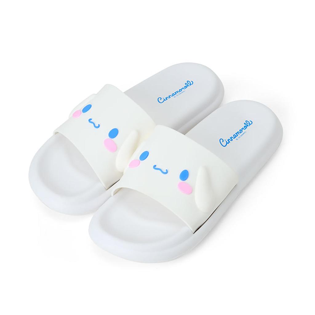 Sanrio Room PVC EVA 318400 Face-Shaped Sandals, Cinnamoroll, Poolside/Veranda Slippers, Upper Resin, Sole Resin,