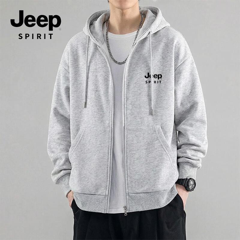 JEEP SPIRIT Men's Knit Casual Hooded Sweatshirt