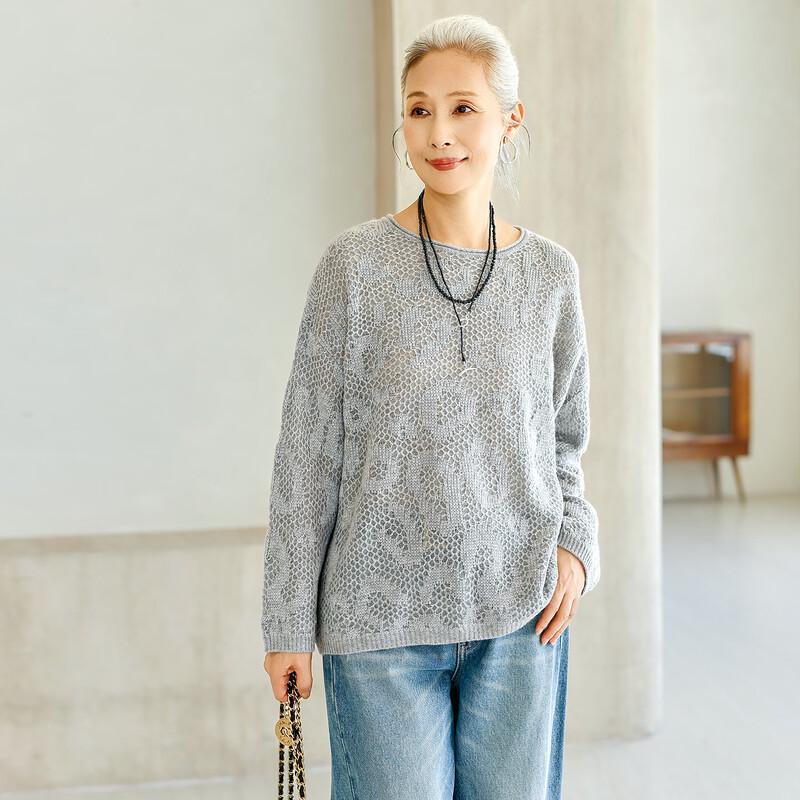 Women's Cashmere Silk Blend Pullover Knit Sweater
