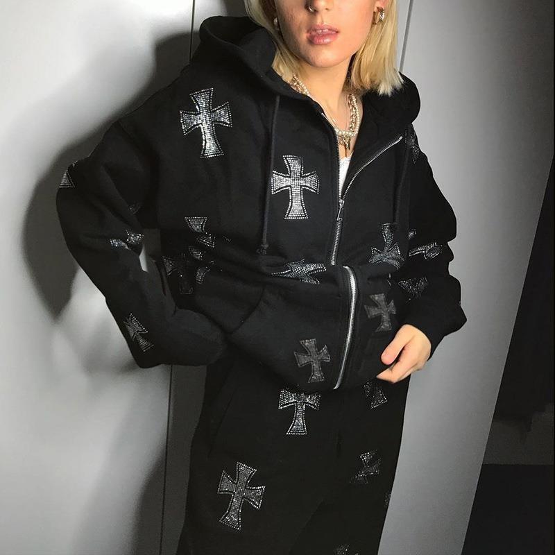 Buy Fashion Rhinestone Hoodie Women's 