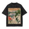 Streetwear Washed T-Shirt Palestine Jerusalem Vintage Poster Cotton T Shirts  Hipster Tee Shirt for Men Summer Casual Clothes
