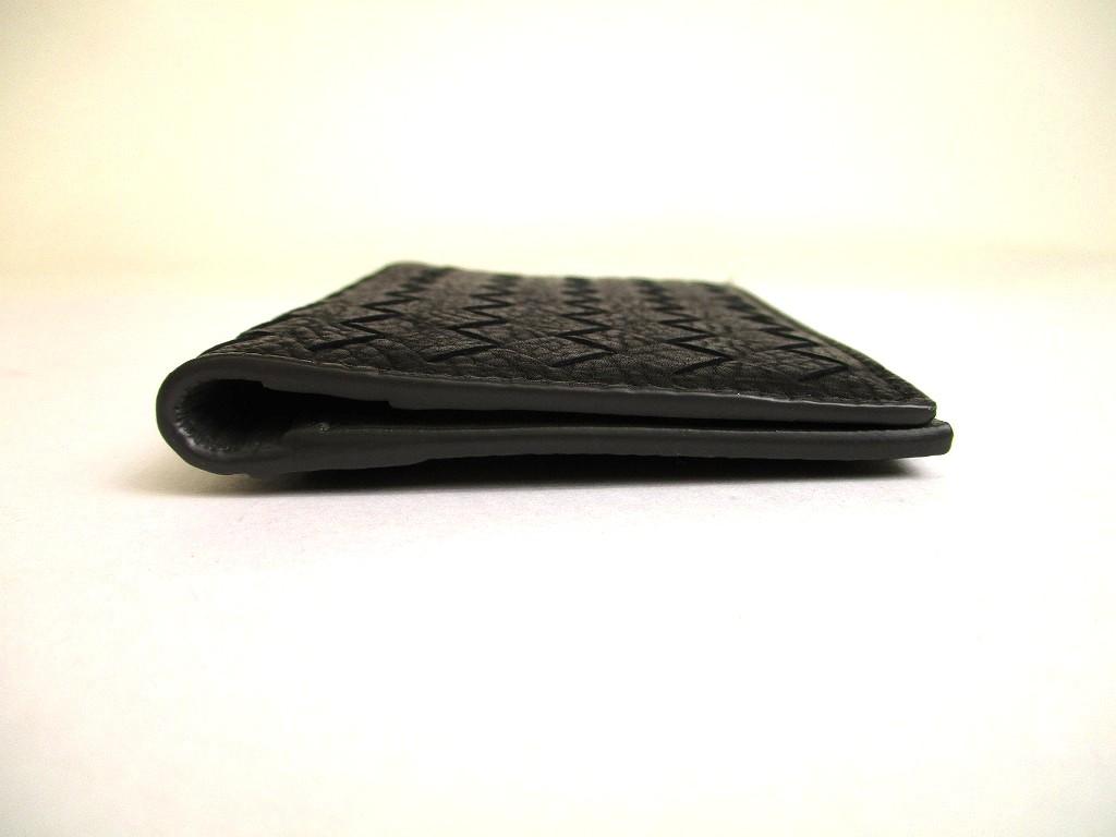 Authentic BOTTEGA VENETA Intrecciato Black Leather Business Card Holder #885  Refurbished