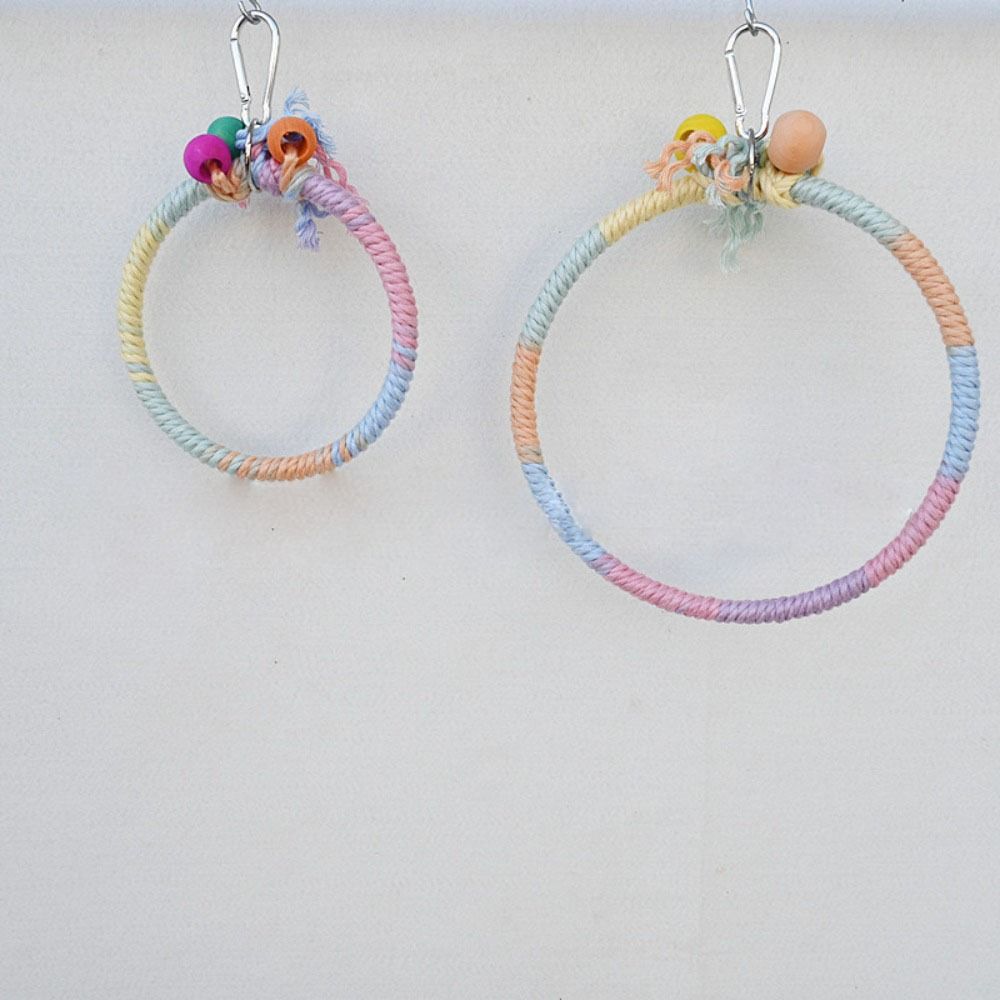 Paw Grinding Parrot Hanging Clip Colored Parrot Standing Stick Parrot Birds Cage Toy Training Toys