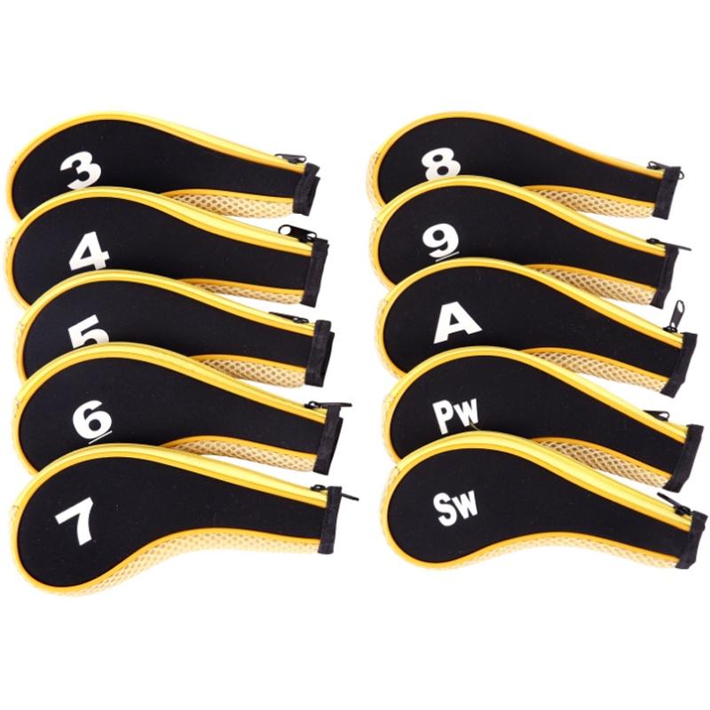Multicolor Golf Club Iron Headcovers With Zipper And Padded Neoprene Material Pcs)