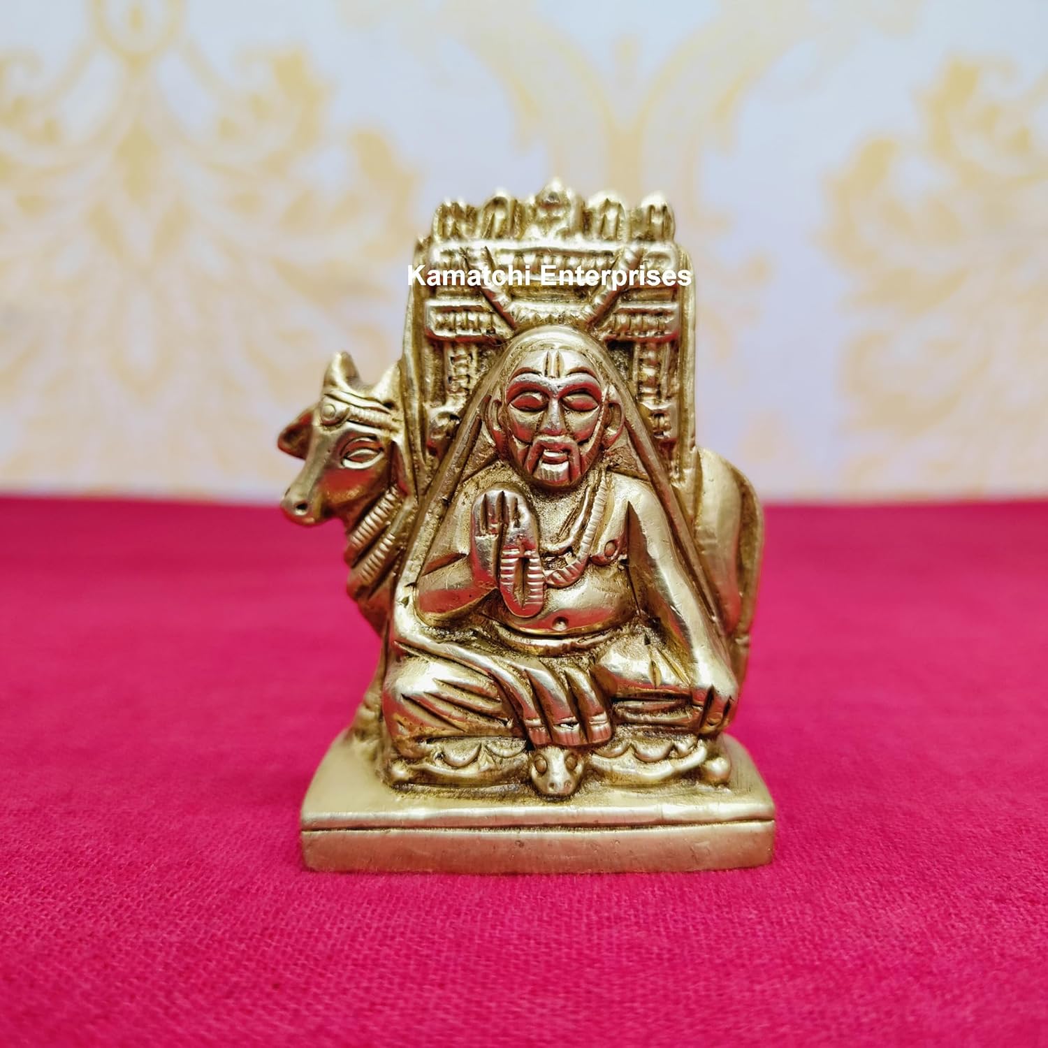 

Kamatchi Enterprises Латунный Идол Рагхавендры, Рагхавендра Свами, Религиозный, Золотой