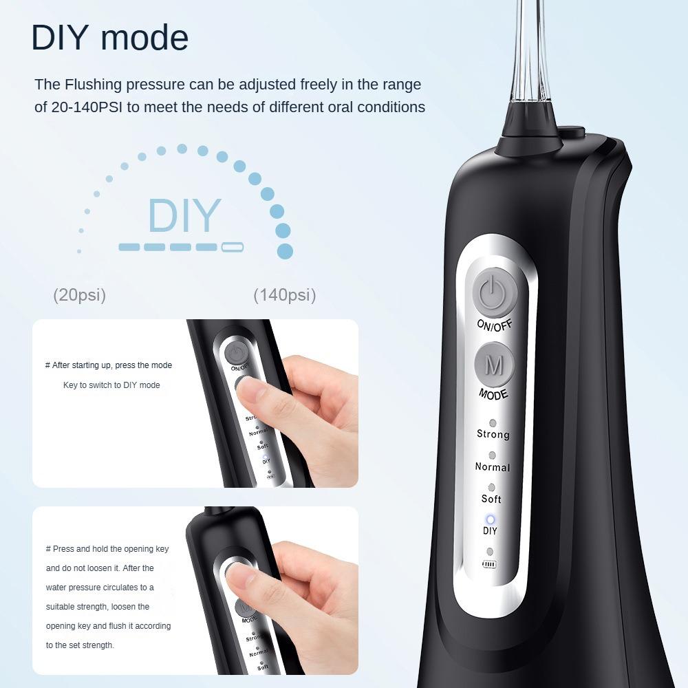 Electric Tooth Flusher Handheld Tooth Washer Portable Tooth Beauty Instrument Household Oral Cleaning Water Dental Floss Care