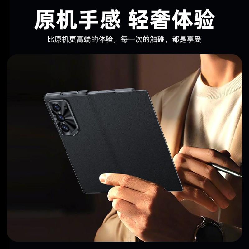 Leather Case Z Fold 6 Nappa Texture Shockproof Slim Lens Protection Stand Function Compatible With Galaxy