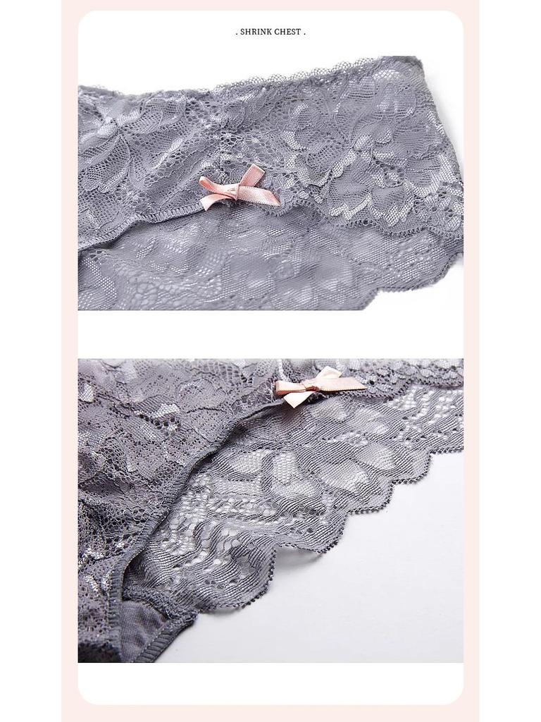 European & American Breathable Pure Desire Sexy Bow Hollow Out Comfortable Summer Panties