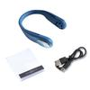 Mini Bladeless Neck Fan with USB Charging 4000mAh Portable Cooling Fan 3 Speeds 7H Battery Light Quiet Travel Fan for Outdoor Travel Office