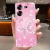 For Techno Pova 5 LH7n 5Pro LH8n Phone Case Tecno Pova 5 Pro Case Clear Luxury Fashion Butterfly Flowers Soft TPU Silicone Cover