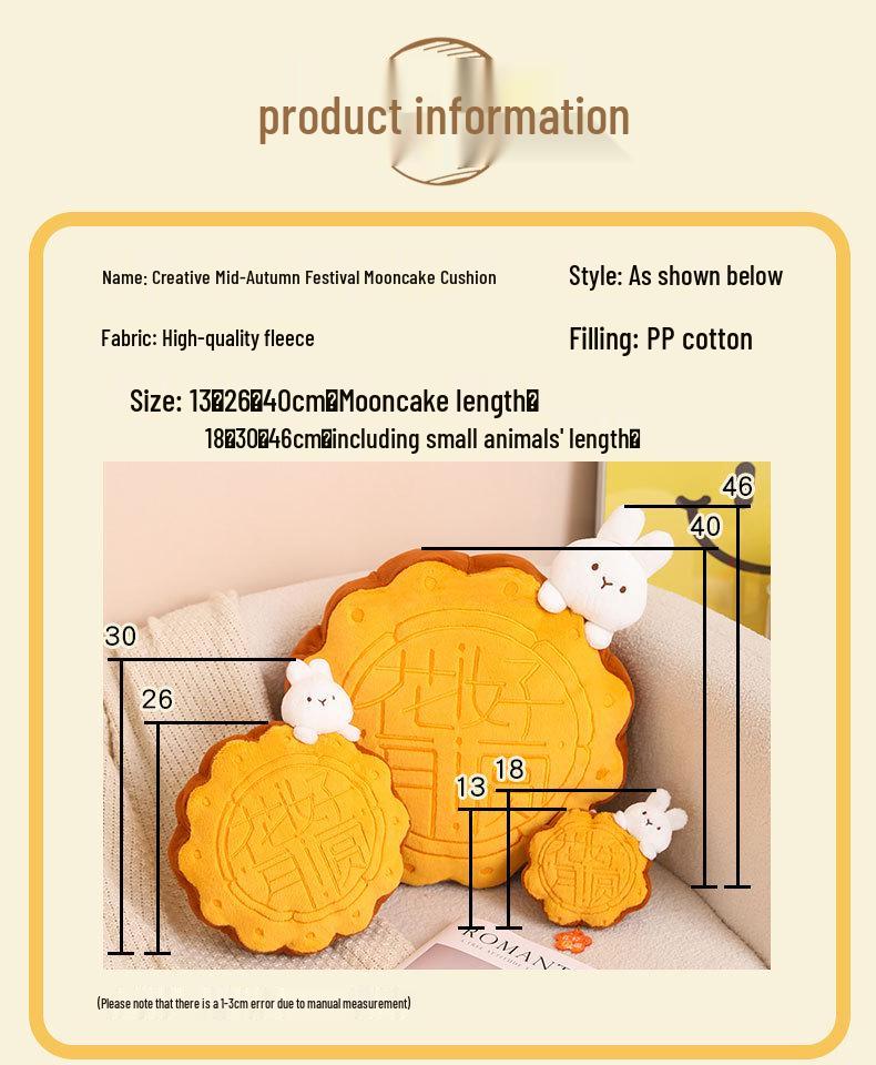 Creative Mooncake Plush Doll Pillow - Small Pendant for Mid-Autumn Festival & Corporate Gifts