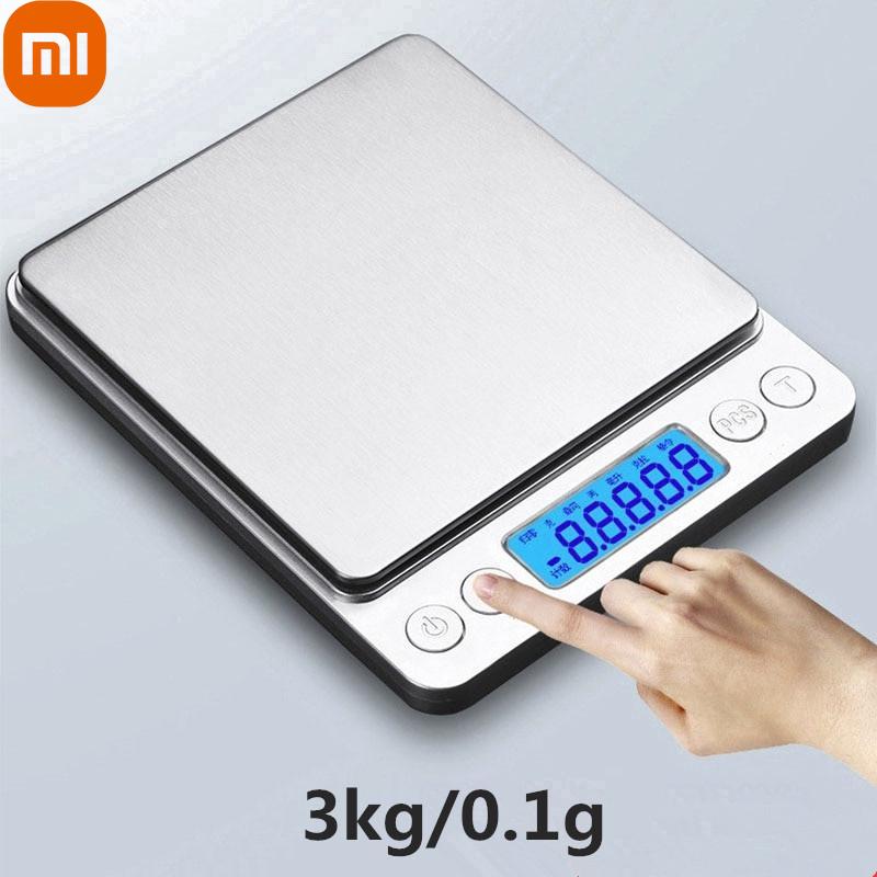 

Xiaomi 3 кг/0,1 г, портативные цифровые весы, кухонные, диетические, почтовое отделение, точные весы, кухонный инструмент