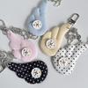 Soft Cloud Fabric Keychain with Star Music Note Pendants Multi Colors Lovely Car Key Decor for Valentine's Day Gift