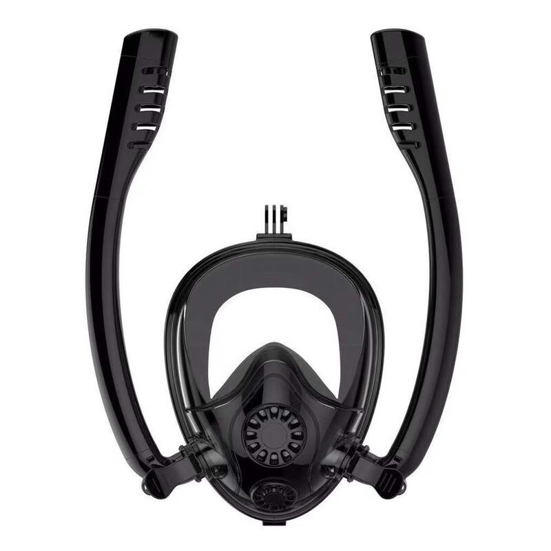 Pulian Dual-Tube Full Face Dry Snorkel Mask