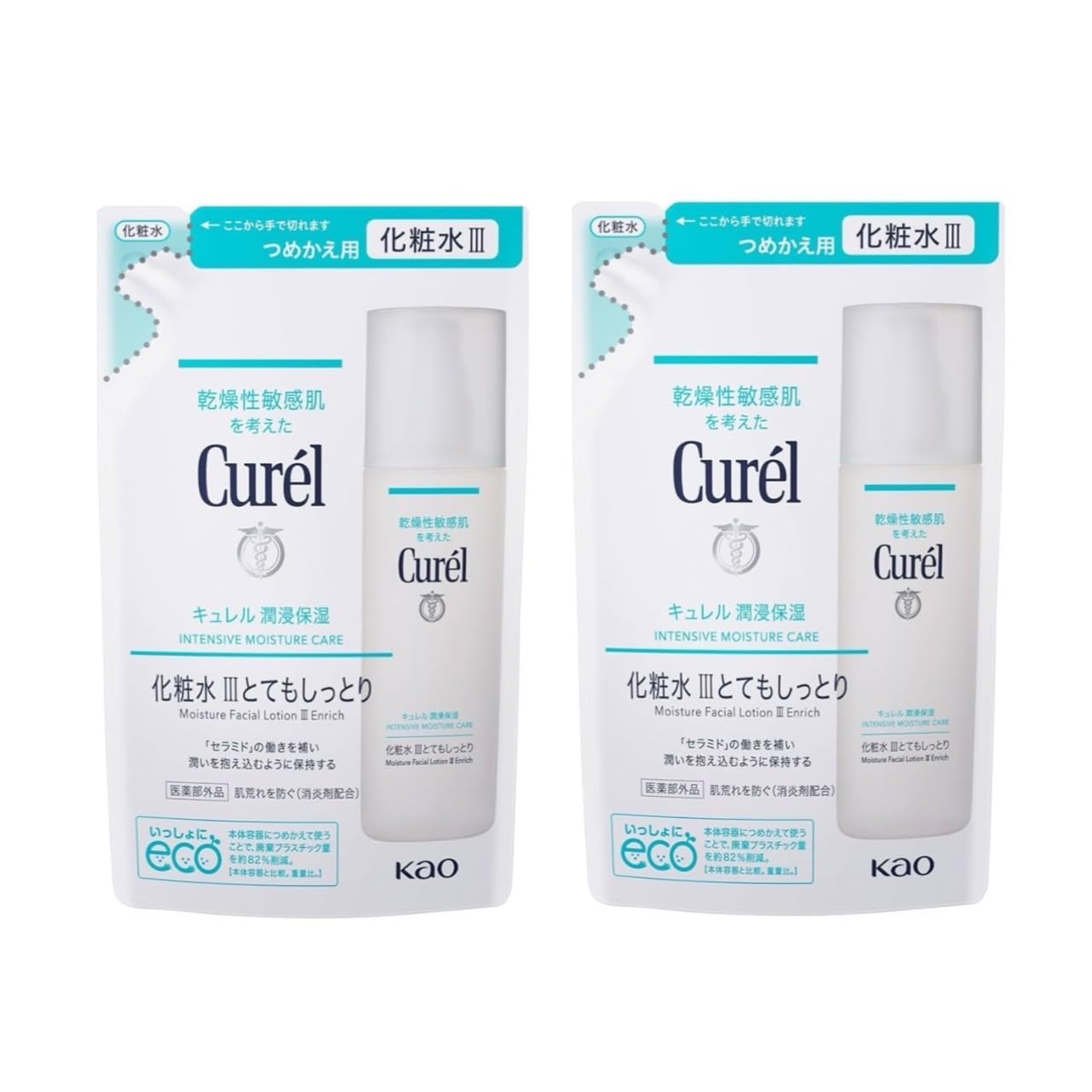 

Curel Лосьон III, Очень увлажняющий, Сменный блок, 130 мл x 2, Оптовая покупка