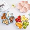 Unzerstörbare Herzförmige Party-Snack-Servierschale Vorspeisenplatte Snackschale Mehrsegmentige Snackschalen-Tablett