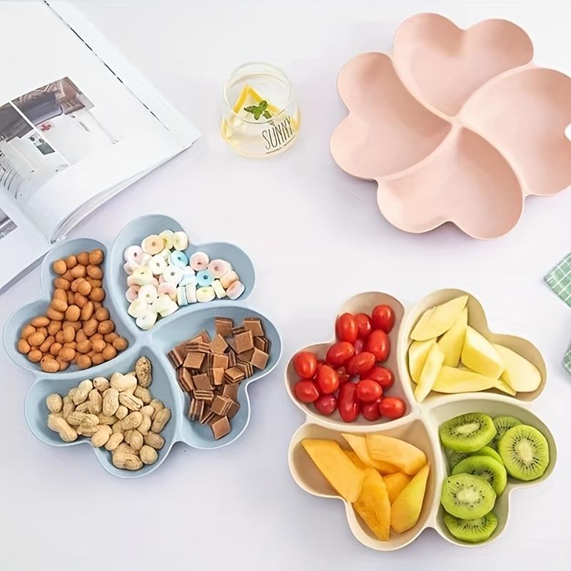 Unzerstörbare Herzförmige Party-Snack-Servierschale Vorspeisenplatte Snackschale Mehrsegmentige Snackschalen-Tablett
