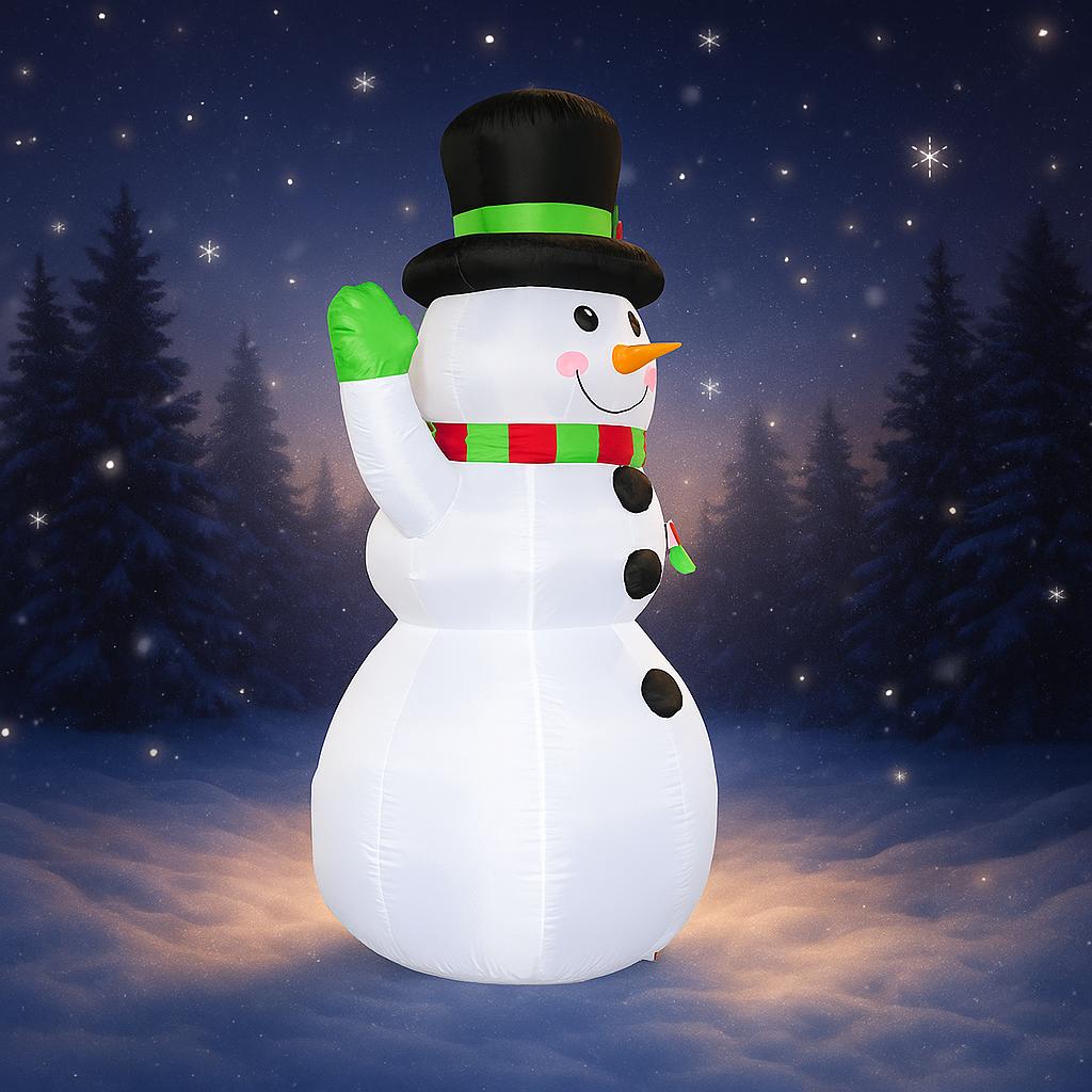5.9FT Inflatable Snowman Christmas Decoration LED Light Toy Gift Home Festive Ornaments Christmas Supplies Xmas Yard Decor