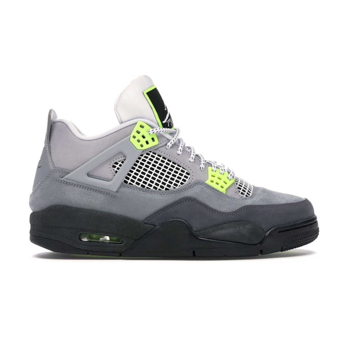 

Кроссовки унисекс Air Jordan 4 Retro SE Neon 95 Серые Cool-Grey Volt CT5342-007 42.5