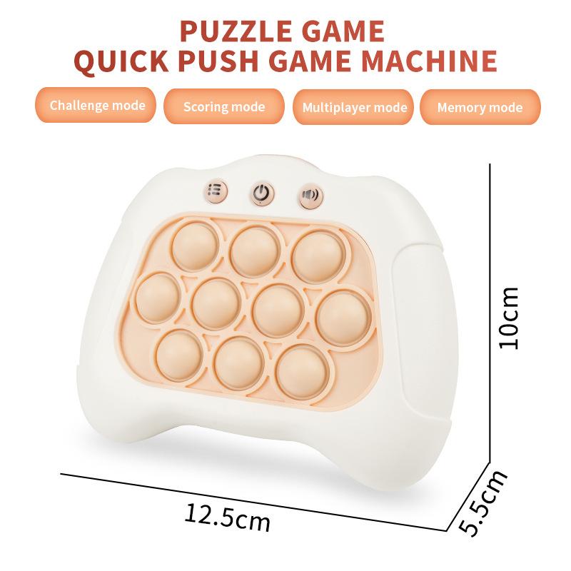 Pop Light Fidget Game Quick Push Bubble Game Handtag Leksaker Pojkar och flickor Antistressleksaker med LED-spelmaskin Lindra stressleksaker