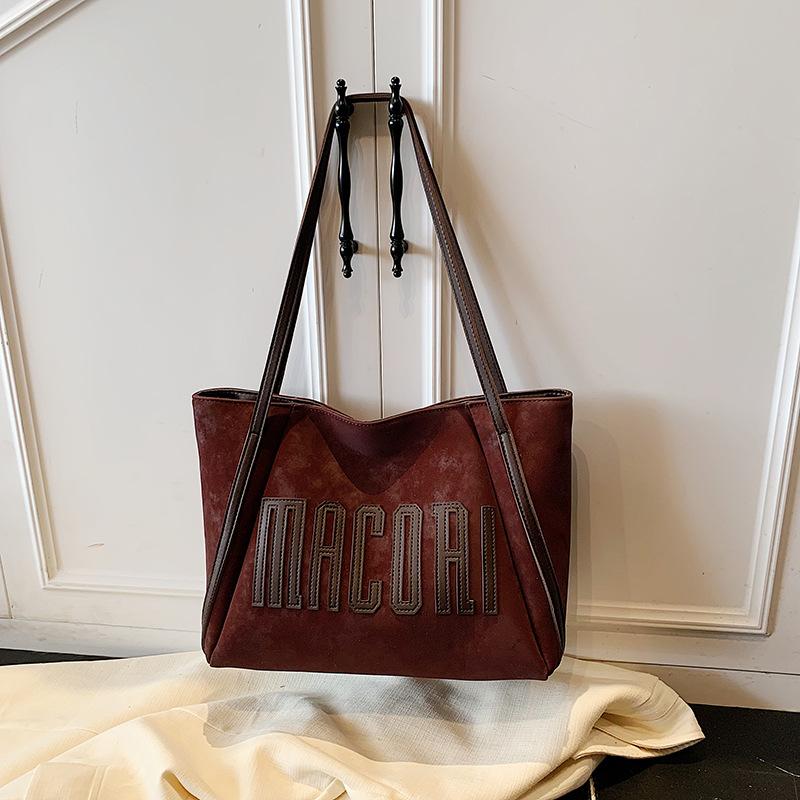 Tote bag simple college student class shoulder canvas bag large capacity casual versatile work commuter handbag women