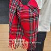Imitation Cashmere Christmas Plaid Scarf Winter Women's Autumn and Winter Versatile Warm Shawl Star Ins Trend