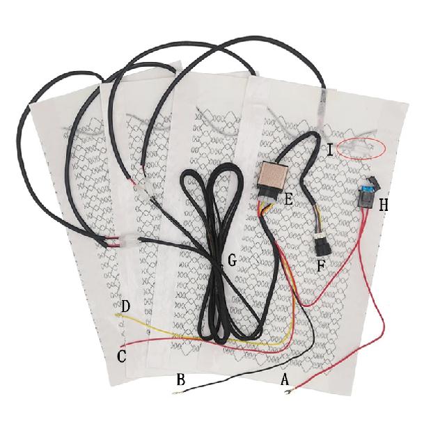 Universal 12V Carbon Fiber Car Seat Heater Heat Pads Set 3 Levels Round Dual Control Switch With Harness Kit Winter Warmer Cover