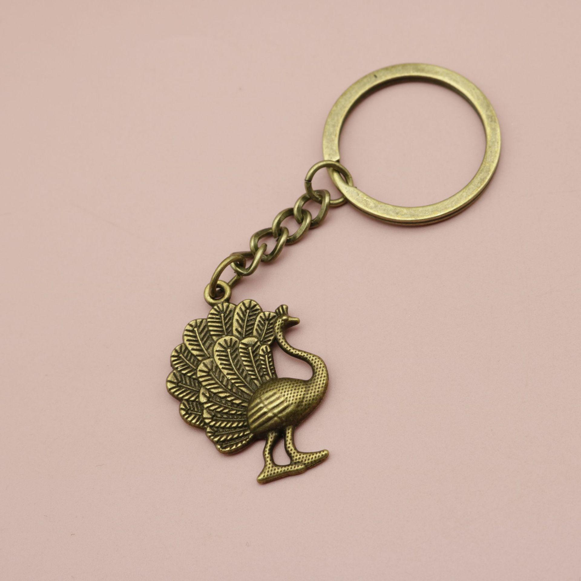 HEEIN Simple Peacock Keychain Pendant
