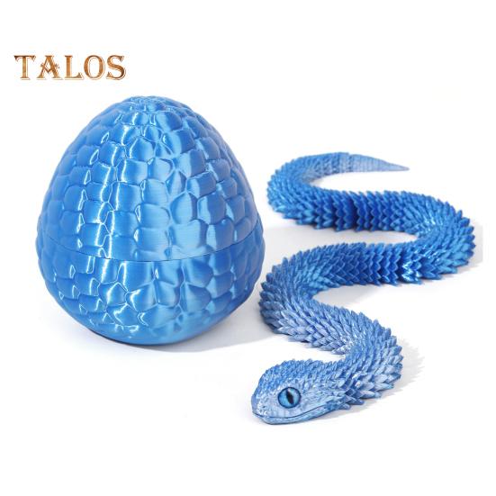 

1 набор 3D-печатных фигурок в виде яйца змеи с подвижными суставами, игрушка-фиджет в виде яйца змеи с шарнирной змеей внутри, украшение для рабочего стола 7cm