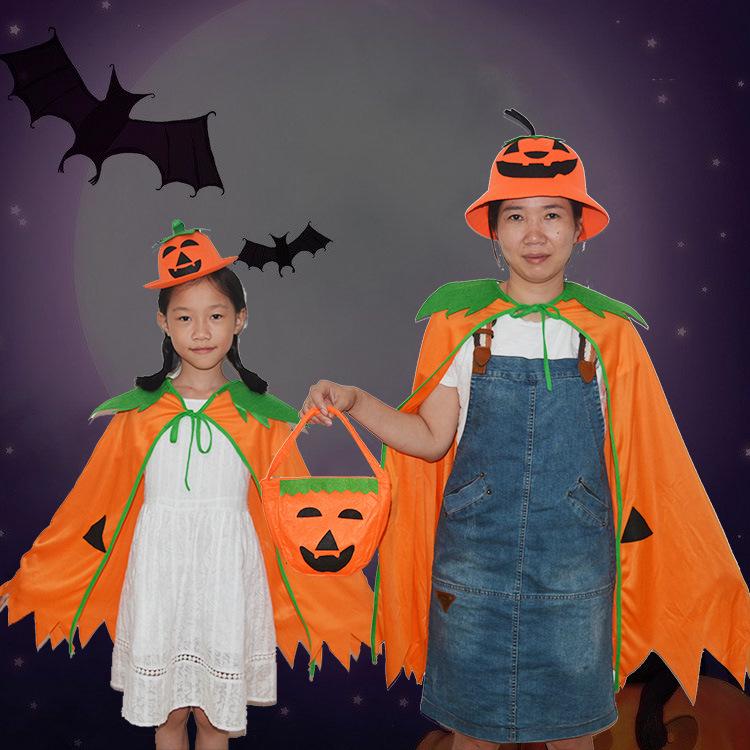 Children's 3D Halloween Pumpkin Candy Bag - Non-woven Handheld Gift & Costume Accessory