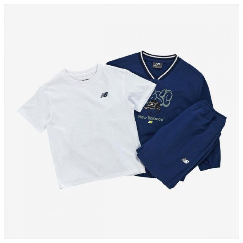 

New Balance Skys Street Crew Illustration 3pcs Woven Set Up Nk9 (59)Navy/110