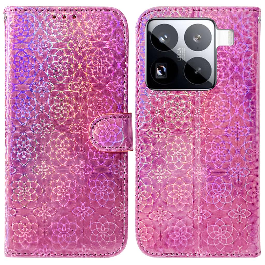 For Xiaomi 15 Pro Stand Case Dazzling Flower Leather Phone Cover