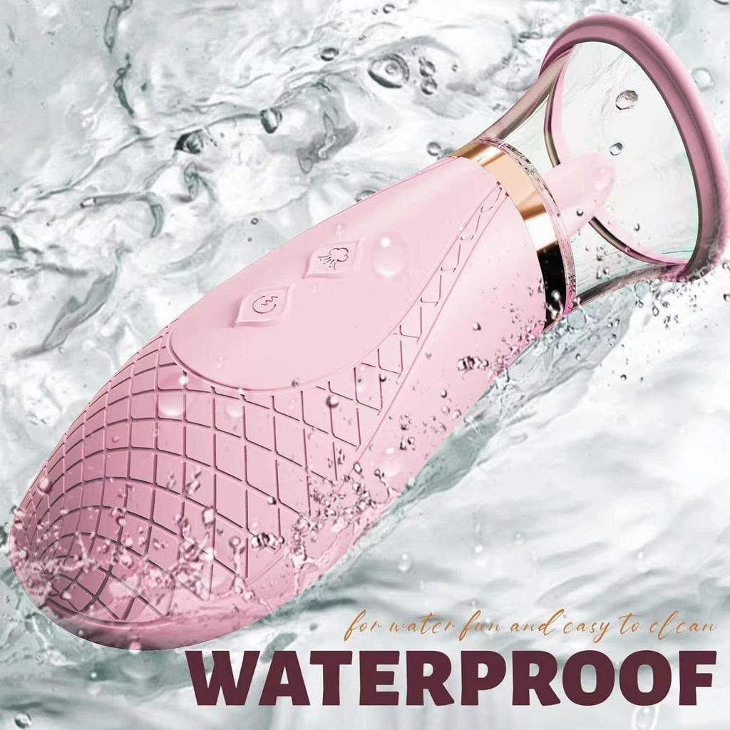 Multi-Frequency Suction Cup Vibrator & Massager - Strong Vibration Breast Pump & Electric Tongue Licker for Women.