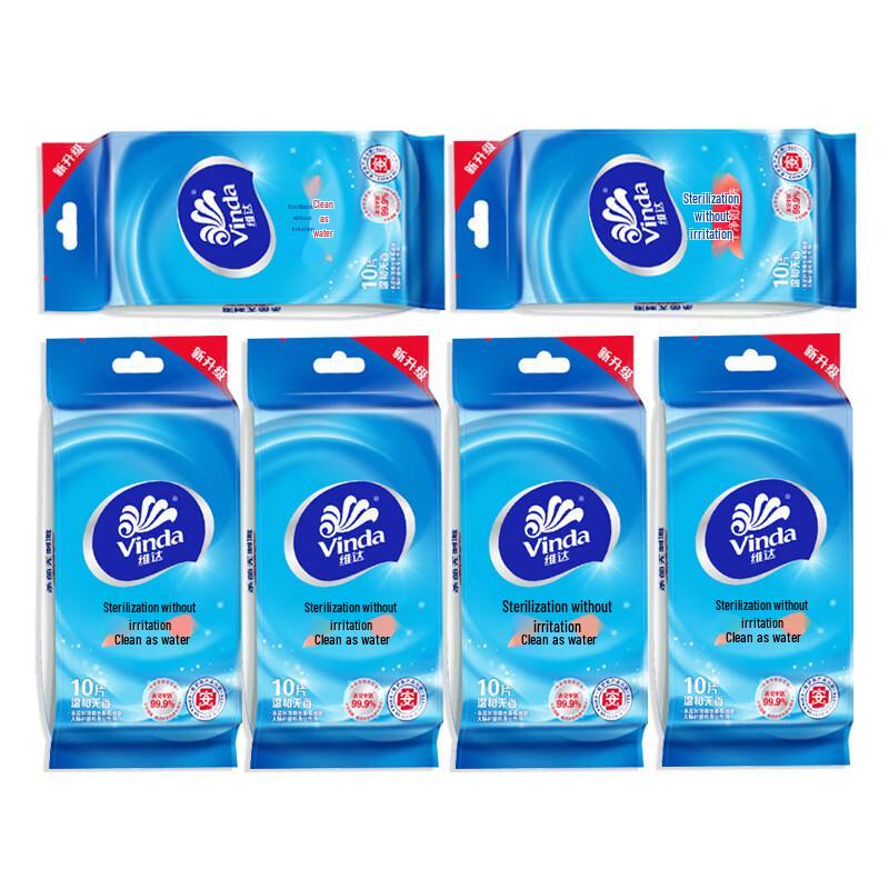 Vinda Natural Cleansing Wet Wipes - 60 Count