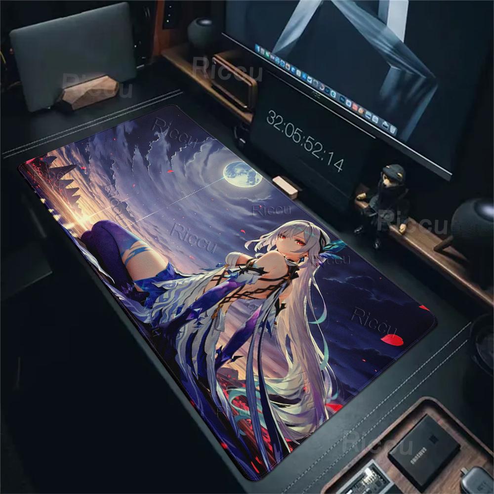HD Genshin Impact Skirk Pattern Mouse Pad Anime Gaming Pad Desk Accessories PC peripherals Table Pads Rubber Lock-edge Desk Mats