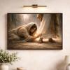 Woman Healed by Faith Christian Wall Art Touching the Hem of Jesus’ Garment Canvas, Farmhouse Scripture Artwork, Peaceful Bible Story Art