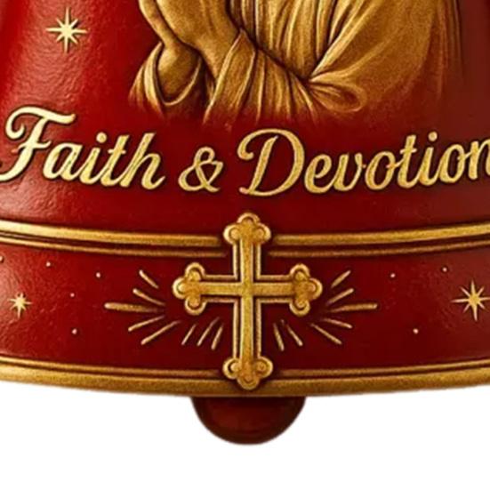 1/2/3Pcs Jesus Pray Commemorative Bell Ornament Christmas Tree Hanging Jesus Christ Faith Devotion Bell Decoration Holiday Party Pendant