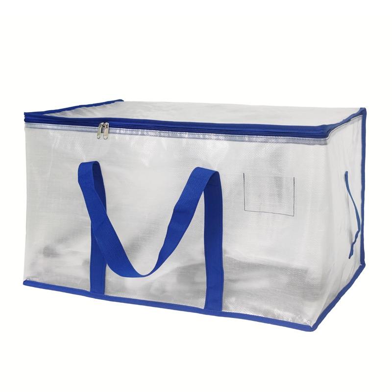 

Прозрачная полипропиленовая сумка для хранения одежды, одеяло большой емкости, сумка для хранения игрушек, всякая всячина, шкаф, коробка для хранения постельных принадлежностей, пуховое одеяло синий