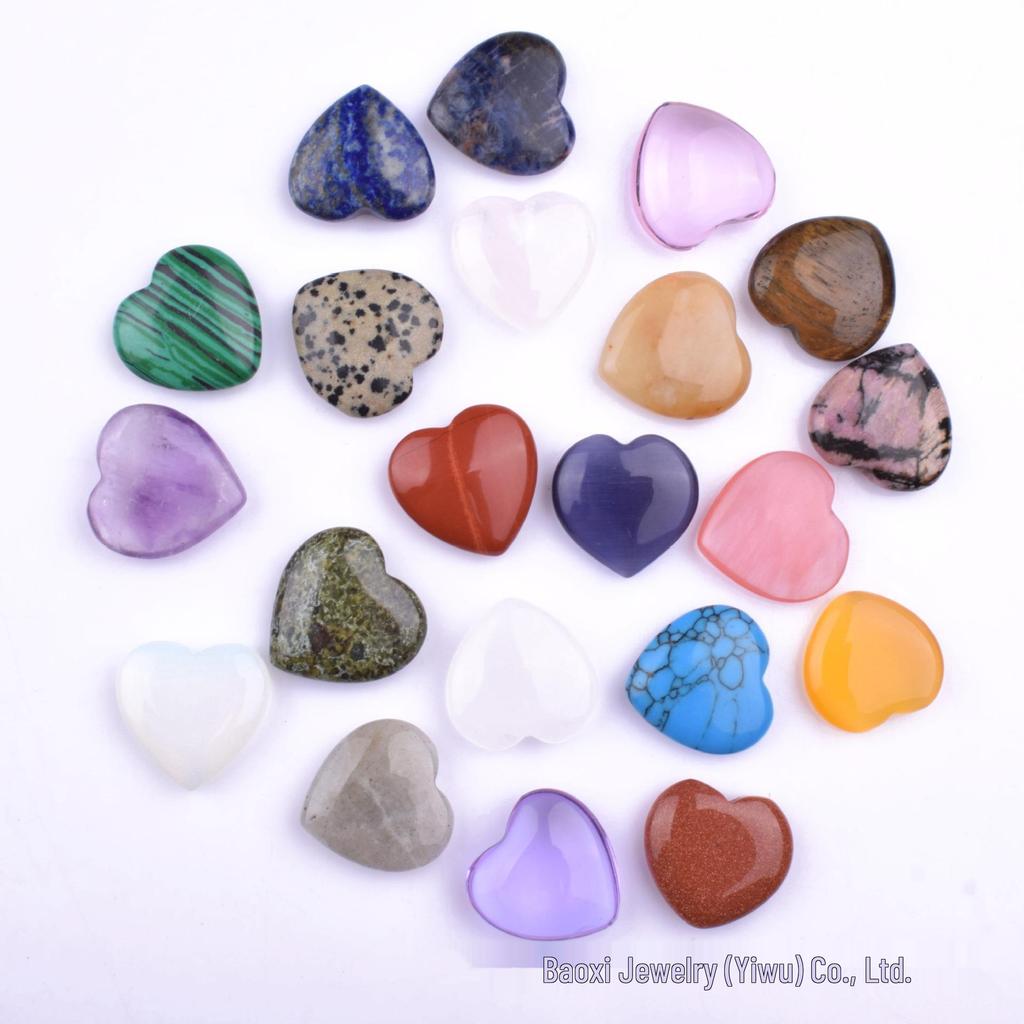 2cm Natural Rose Quartz Heart Crystal Gemstone