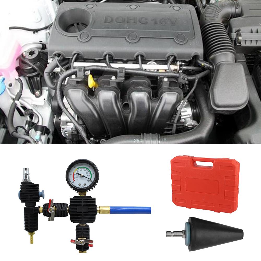 Car Radiator Coolant System Vacuum Purge Coolant Refill Tool Kit With Adapter Water Antifreeze Changer nero