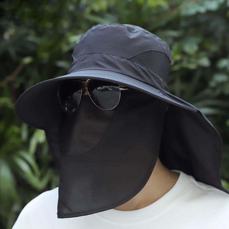 Sunscreen hat men s new cycling sun hat outdoor face covering bucket hat summer breathable hat men
