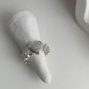 Silver 925 Trendsetting Adjustable Ring For Women Featuring Beautiful Pearl And Stylish Geometric Design