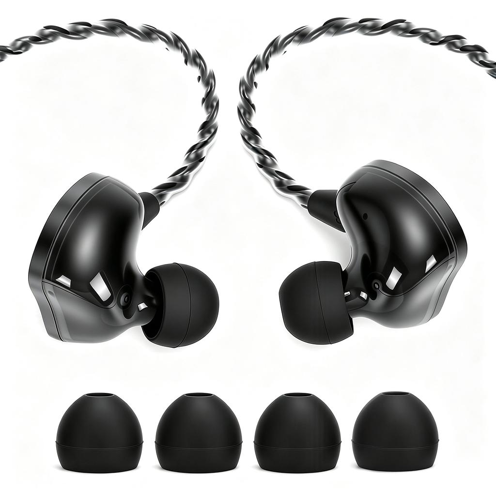 In Ear Monitor Headphones 10mm Dynamic Driver 16 Ohm  Low Impedance Wired Earphones Zinc Alloy + PC Earbuds for Stage