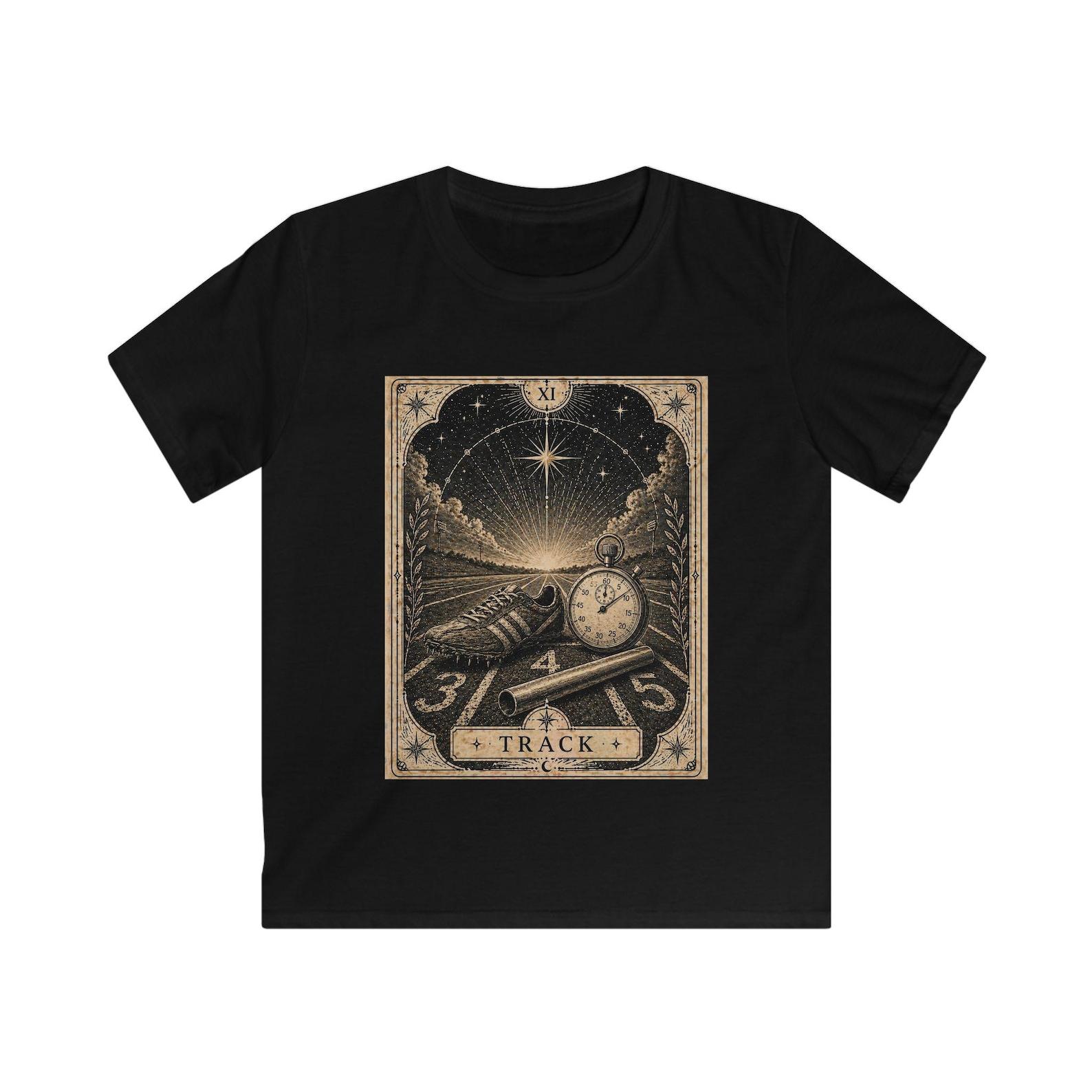 Vintage Track and Field Kids Tee | Celestial Night Illustration 150