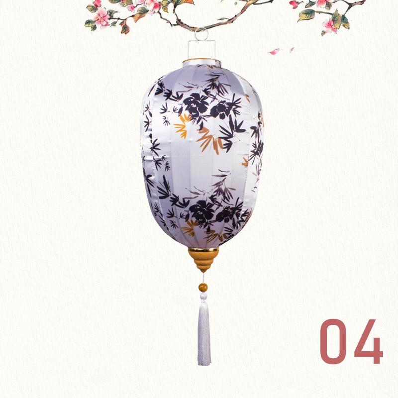 14 Inch Retro Silk Lantern Palace Lantern Chinese Antique Style Festival New Year Decor Vietnam Mid-autumn Waterproof Lantern