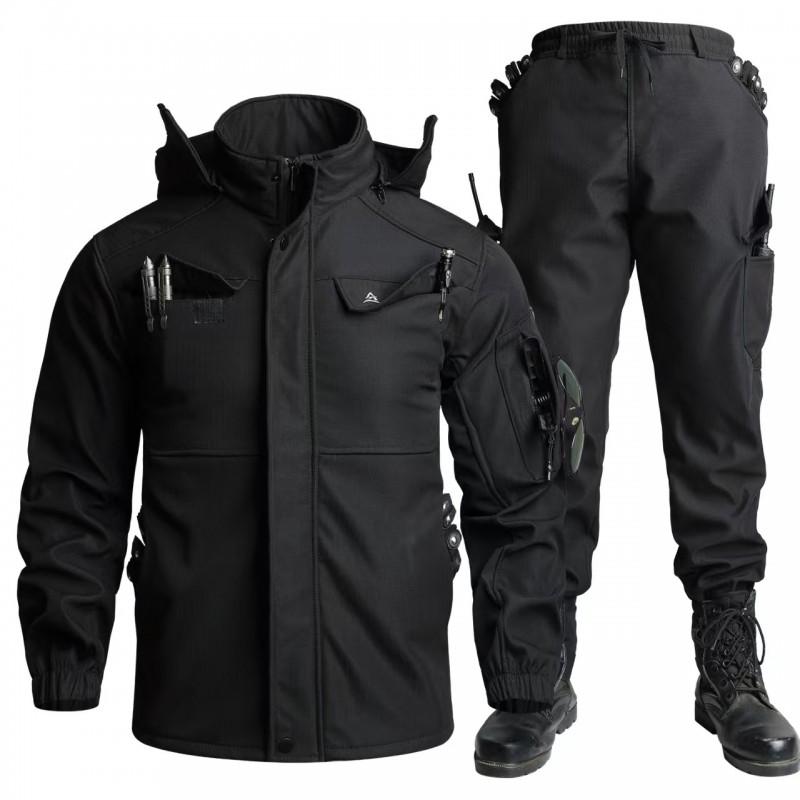 Mens Winter Workwear Set Warm Fleece-Lined