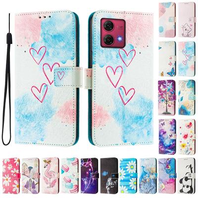 Love Luxury Painted Leather Case Wallet Book Style Cover for Motorola Moto G60,G40 Fusion,G10,G20,G30,G Play,G Power,Edge 50 NEO...