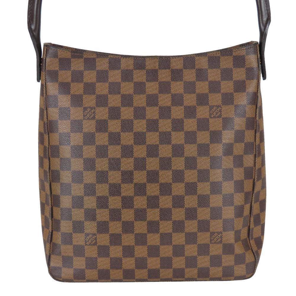 Used LOUIS VUITTON Shoulder Bag Looping GM N51144 Damier Ebene Brown One Belt