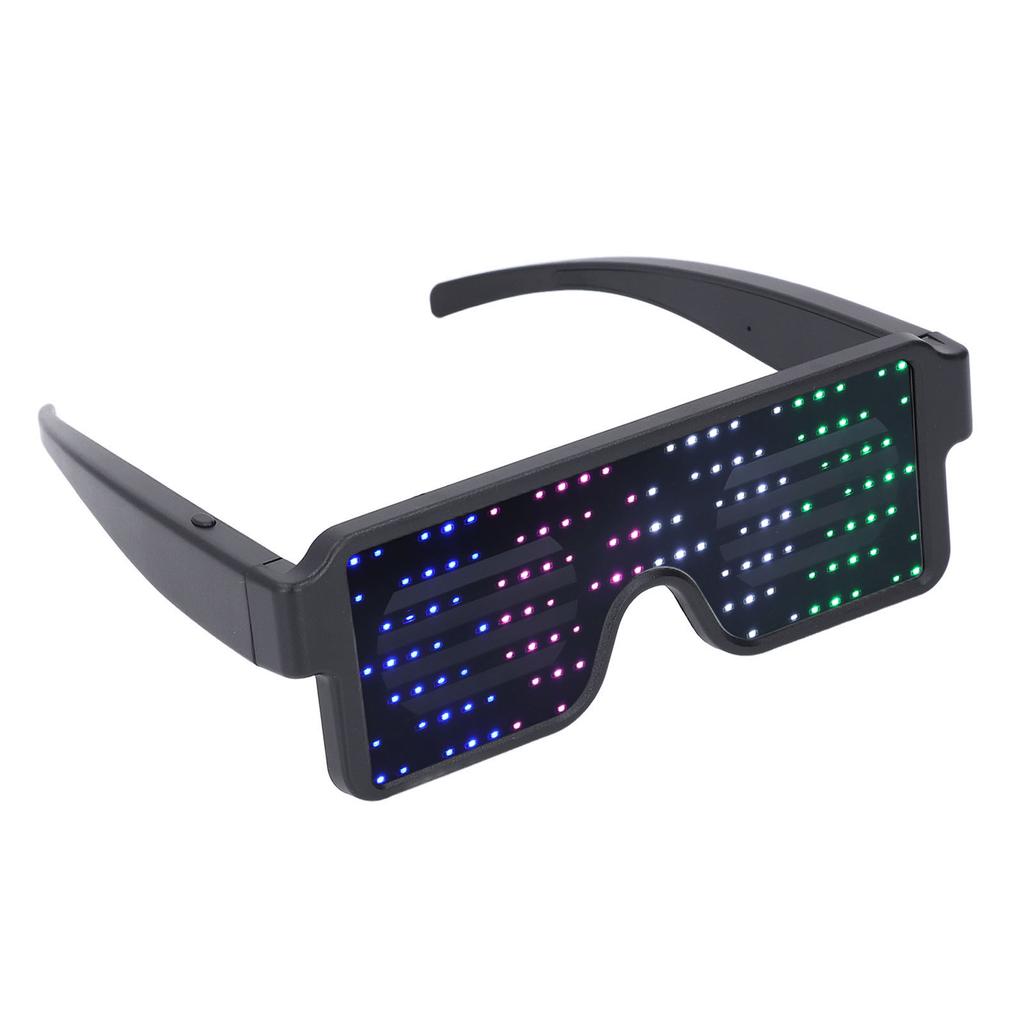 LED Glowing Glasses Dynamic 4 Colorful Light Up USB Rechargeable Luminous Decor for Bar Bundy All Ha