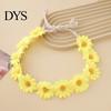 Children Stage Performance Headband Daisy/Sunflower Wreath for Women Girls, Adjustable Floral Crown Cute Macaron Color Flower Beach Vacation